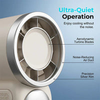 Turbo Handheld Fan – LED Display, 6 Speeds, 3000mAh